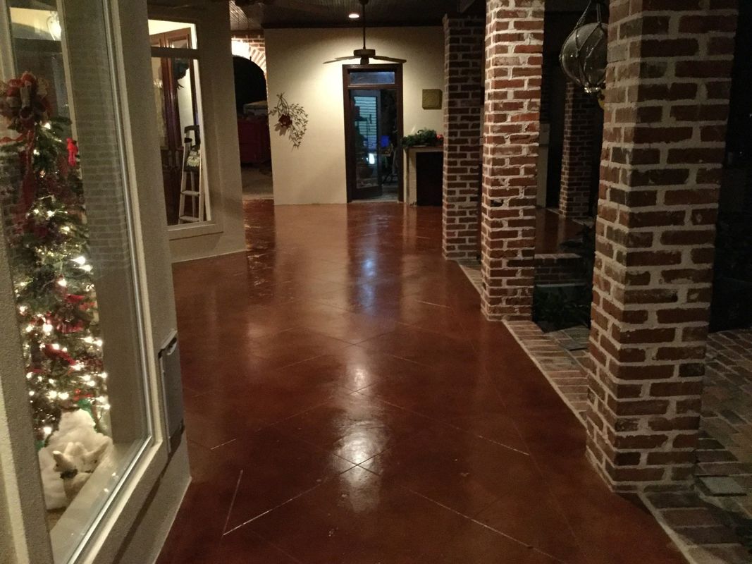 Stained concrete floor by Decorative Concrete Designs