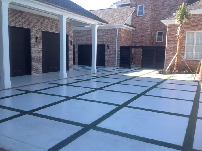 Stamped concrete finished by Decorative Concrete Designs